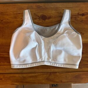 Glamorise Sport Elite Performance White Full Support Sports Bra Plus Size 42H